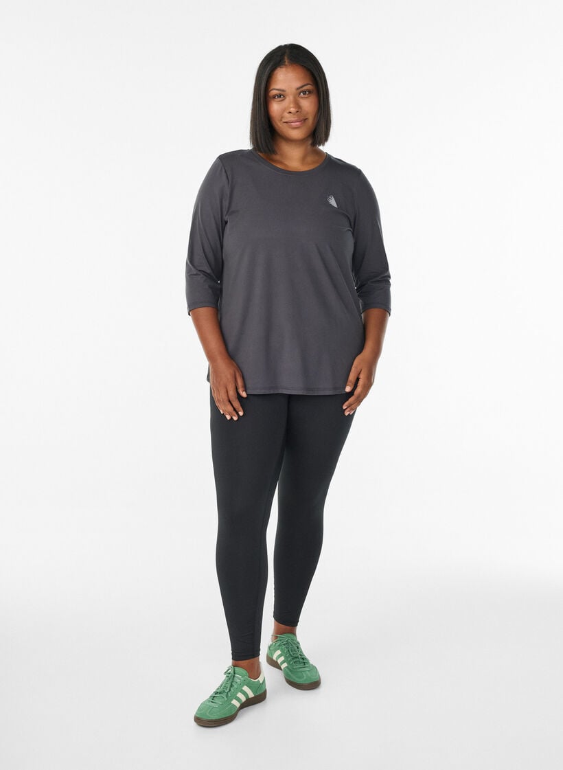 Training blouse met 3/4 mouwen, Grijs, Model image number 1