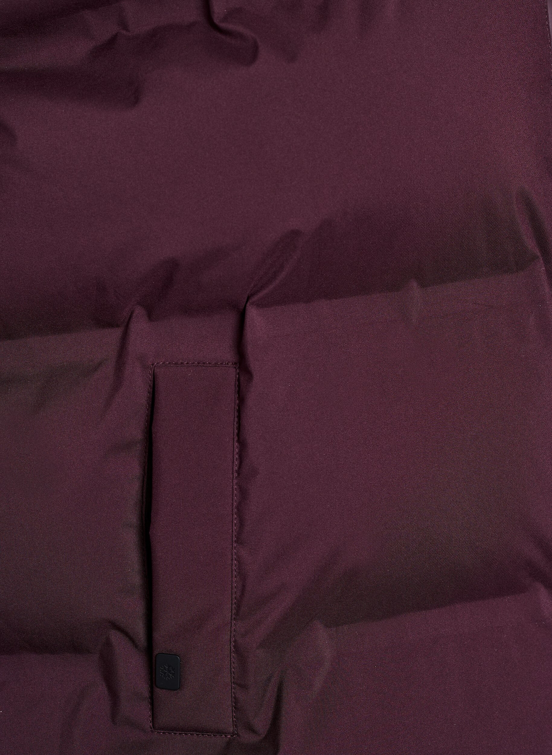 Zizzi Korte puffer bodywarmer met hoge kraag, Donker Bordeaux, Packshot image number 3