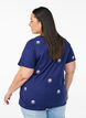 T-shirt in biologisch katoen met geborduurde motieven, Blauw, Model image number 2