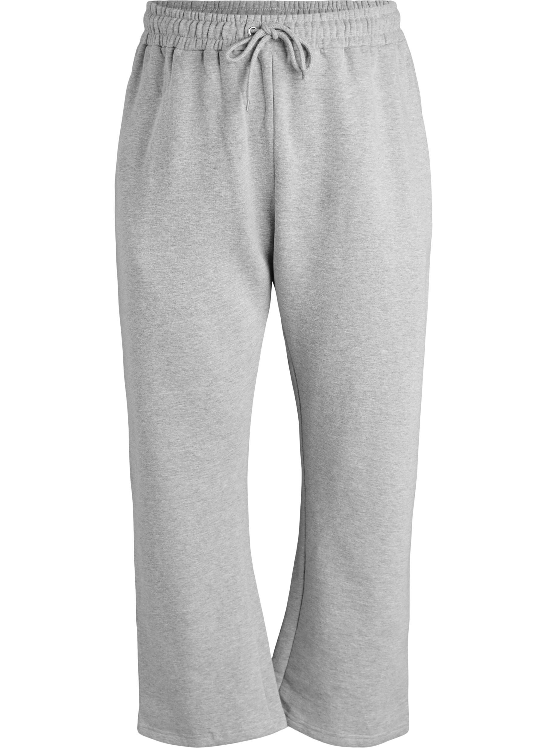 Joggingbroek met hoge taille en geborstelde binnenkant