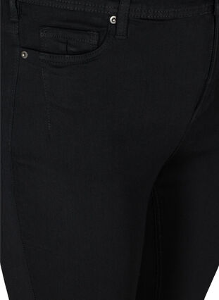 Cropped Amy jeans met hoge taille en ritssluiting, Black, Packshot image number 2