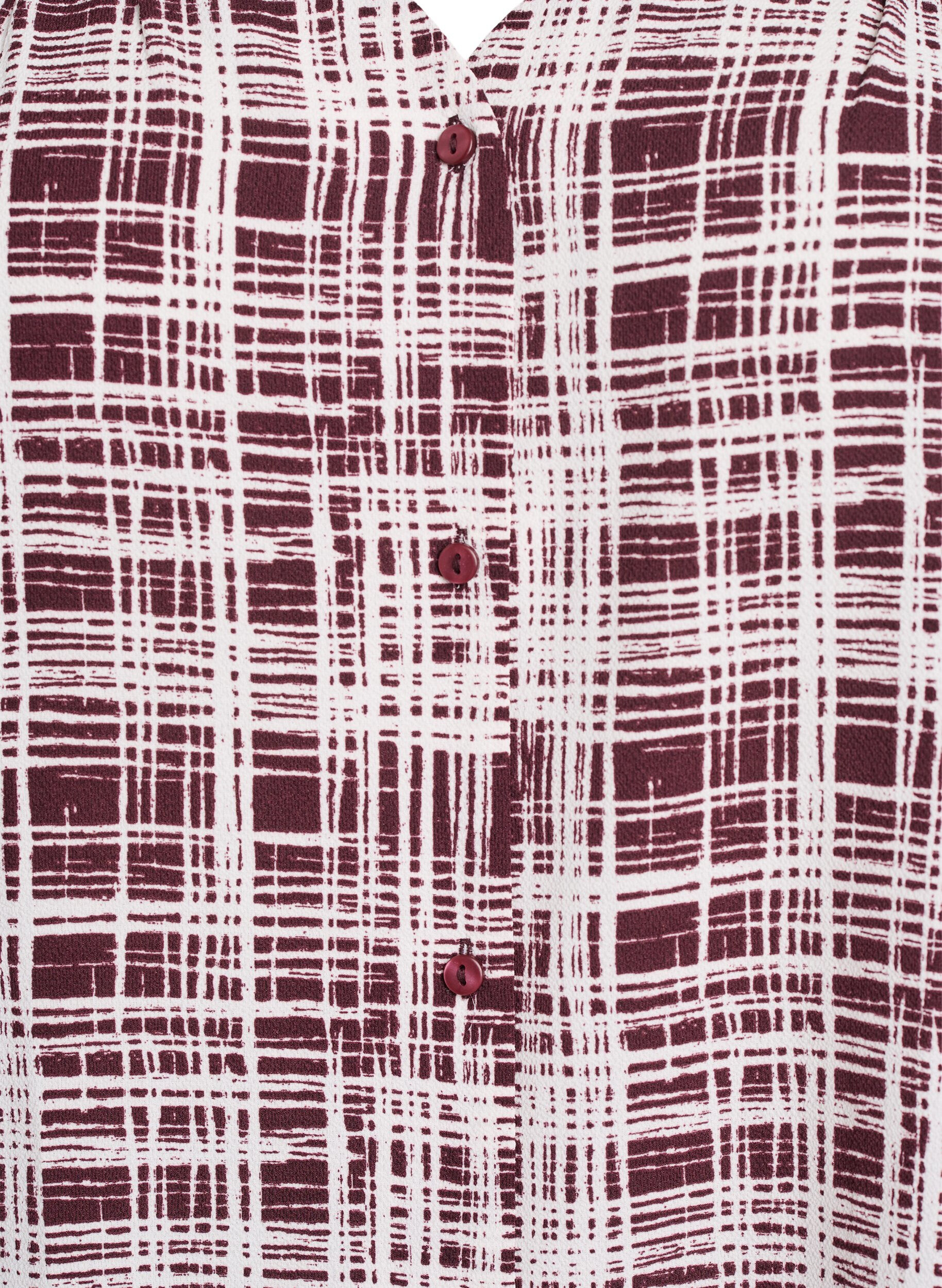 Zizzi Shirtblouse met 1/2 mouwen, Donker Bordeaux, Packshot image number 2