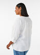Blouse in katoenen mousseline met broderie anglaise, Wit, Model image number 1