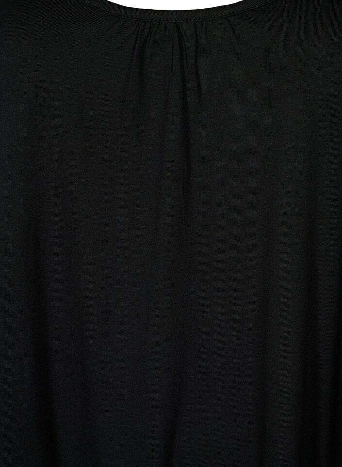  2-pack top van katoenmix, Deep Lavender/Black, Packshot image number 3