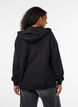 Sweathoodie met ritssluiting en zakken, Zwart, Model image number 2