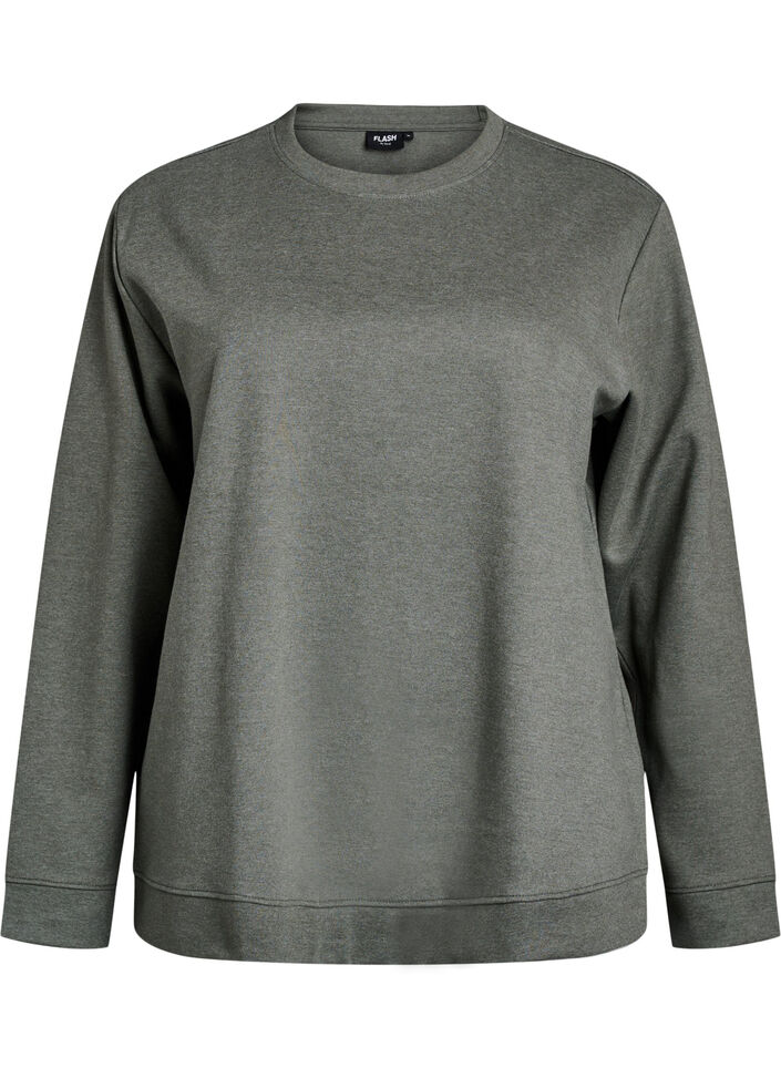Sweatshirt met ronde hals, Groen, Packshot image number 0