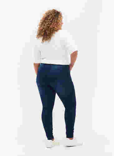 Super slim Amy jeans met hoge taille, Blue denim, Model image number 1
