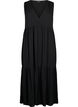 Mouwloze maxi-jurk van viscose, Black, Packshot image number 0