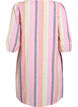 Korte jurk in linnen en viscose met 3/4 mouwen, Geel, Packshot image number 1