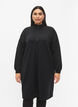 Sweatdress van modalmix met hoge hals, Black, Model image number 0