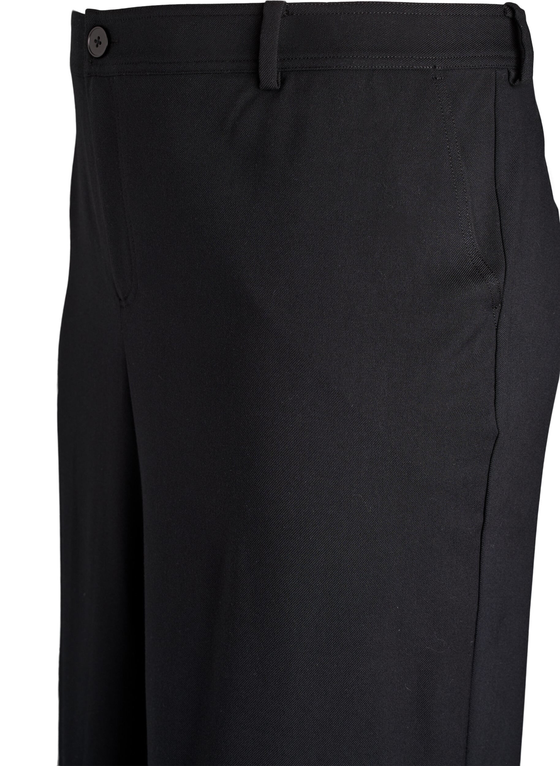 Zizzi Pantalon met hoge taille en straight-fit, Zwart, Packshot image number 2