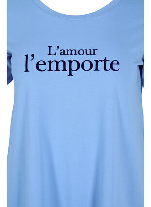 Katoenen t-shirt met korte mouwen en print, Ultramarine / N.Sky, Packshot image number 2