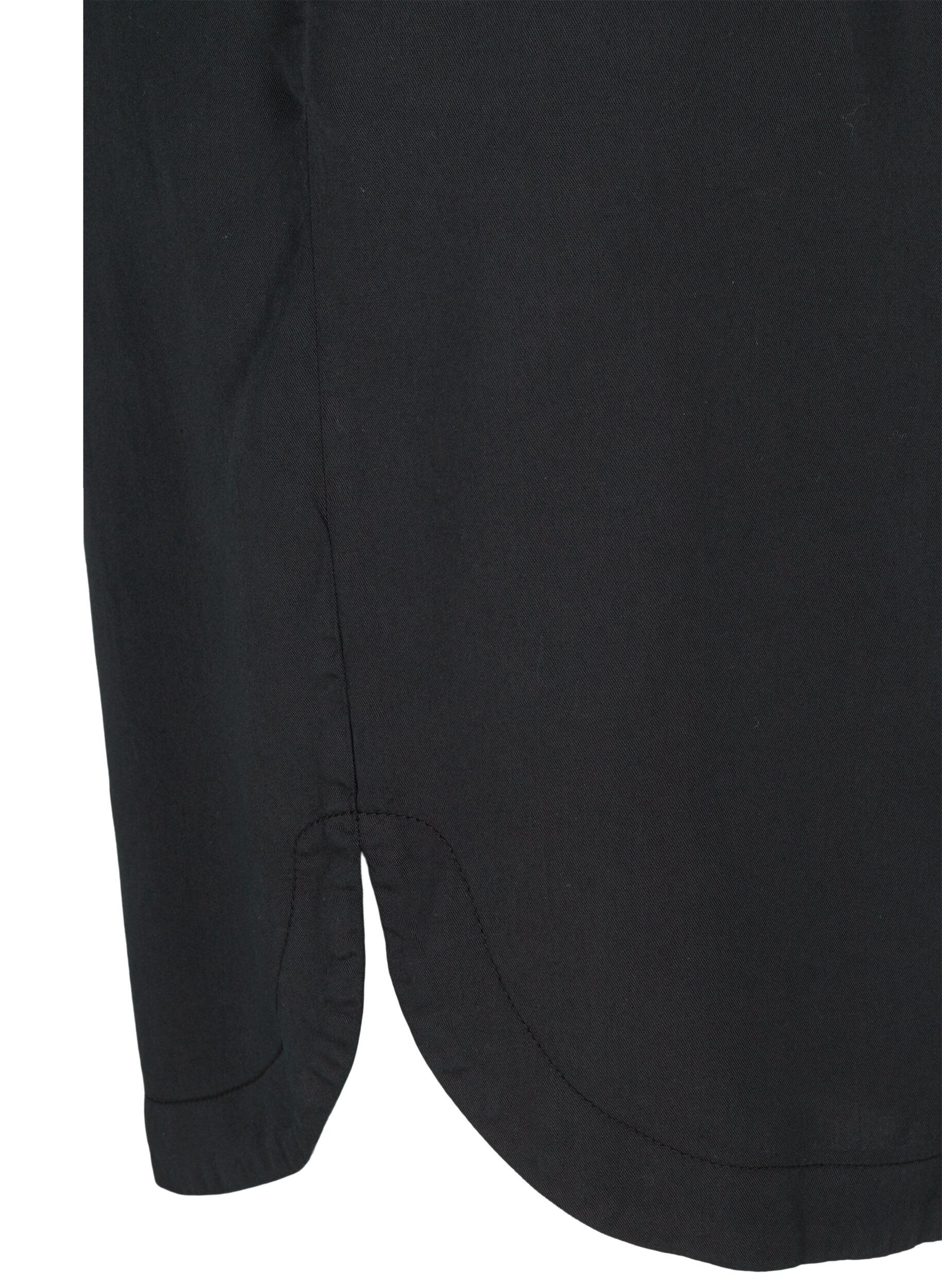 Zizzi Losse bermuda met smock, Black, Packshot image number 3