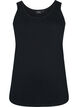 Effen gekleurd basic top in katoen, Zwart, Packshot image number 0