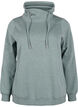 FLASH - Sweatshirt met hoge kraag, Balsam Green Melange, Packshot image number 0