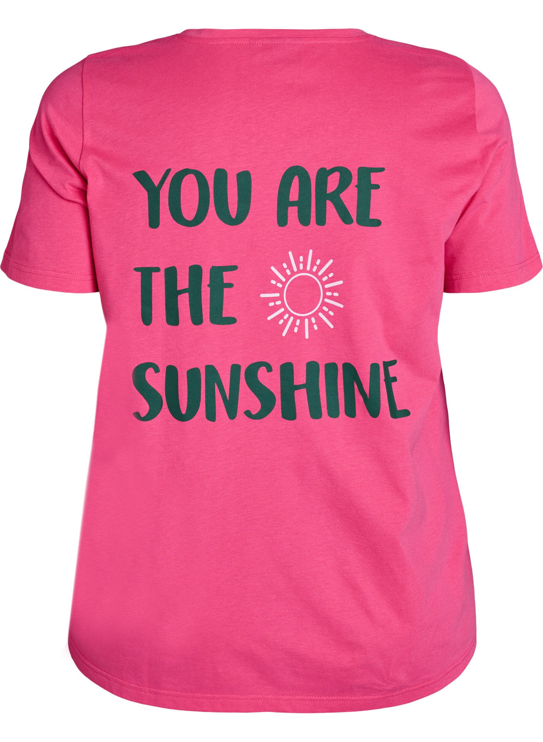 ZizziT-shirt met print, Roze, Packshot image number 1