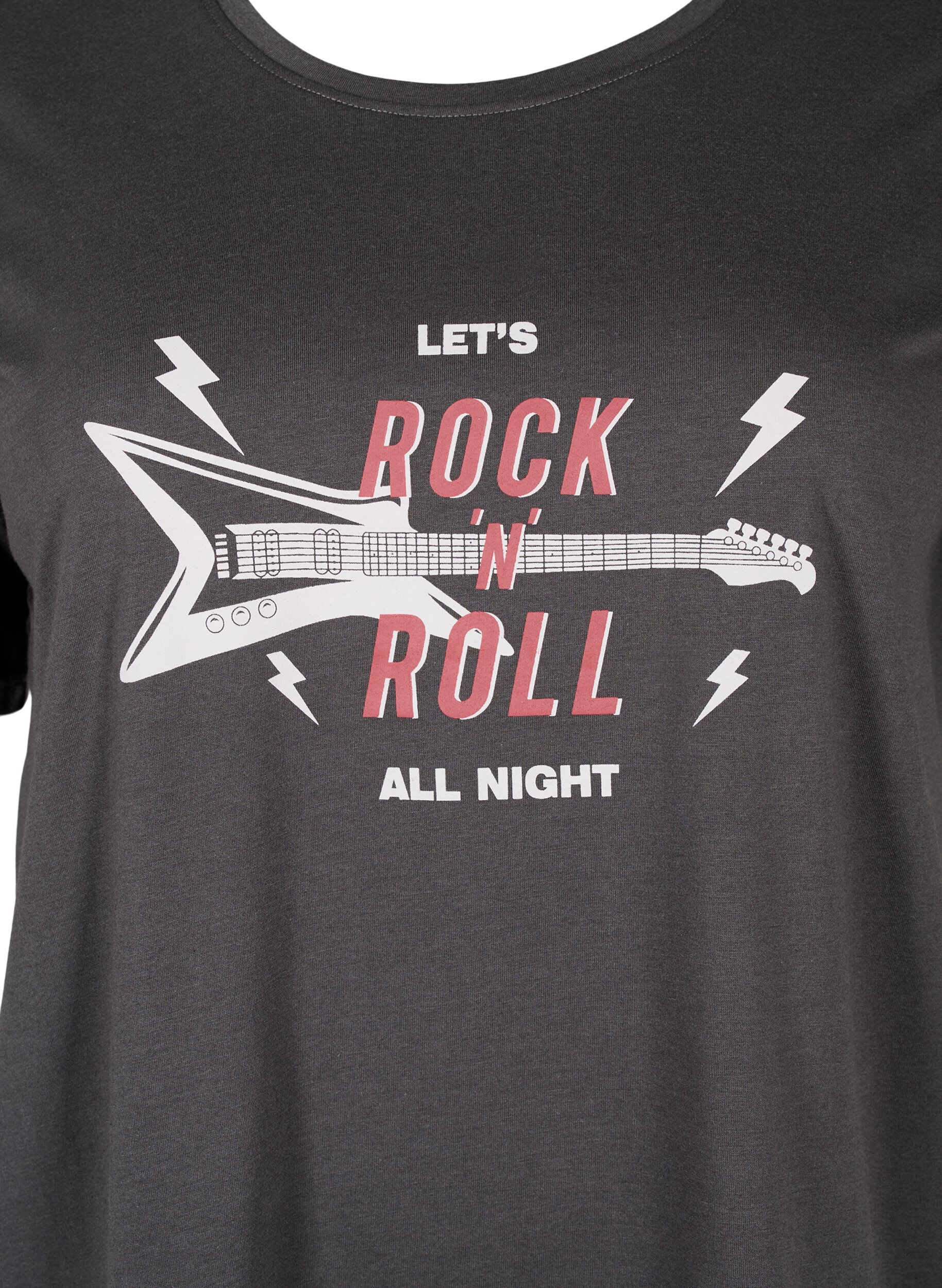 Zizzi FLASH - T-shirt met motief, Phantom, Packshot image number 2