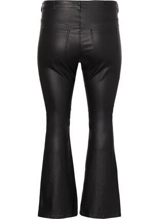 Ellen jeans met coating en bootcut, Black, Packshot image number 1