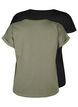 2-pack T-shirts met korte mouwen, Groen, Packshot image number 1