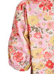 Bloemenblouse met broderiegatwerk en V-hals, Roze, Packshot image number 3