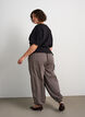 Balloonbroek met hoge taille en all-overpatroon, Bruin, Model image number 1