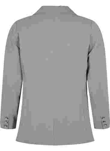 Eenvoudige blazer met zakken, Medium Grey Melange, Packshot image number 1