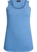 Effen gekleurd basic top in katoen, Blauw, Packshot image number 0