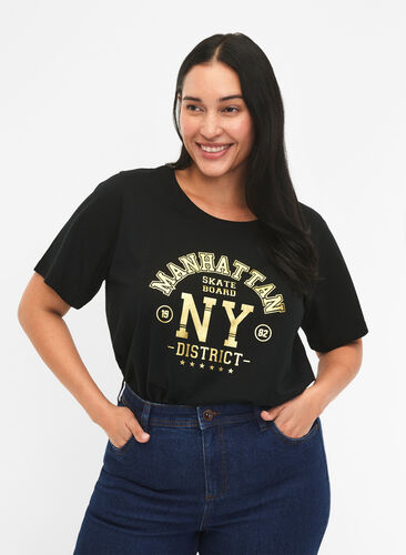 FLASH - T-shirt met motief, Black Ny, Model image number 0