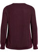 Blouse met visgraatpatroon en glinsterend garen, Donker Bordeaux, Packshot image number 1