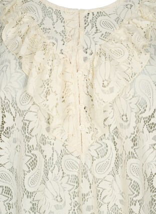Kanten blouse met franje, Off White, Packshot image number 2