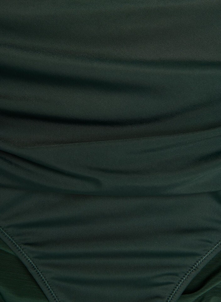 High waist bikinibroekje met drapering, Groen, Packshot image number 2