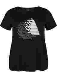 Trainingsshirt met print, Black w. White