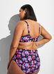 Bikinitop met beugel en patroon, Paars, Model image number 2