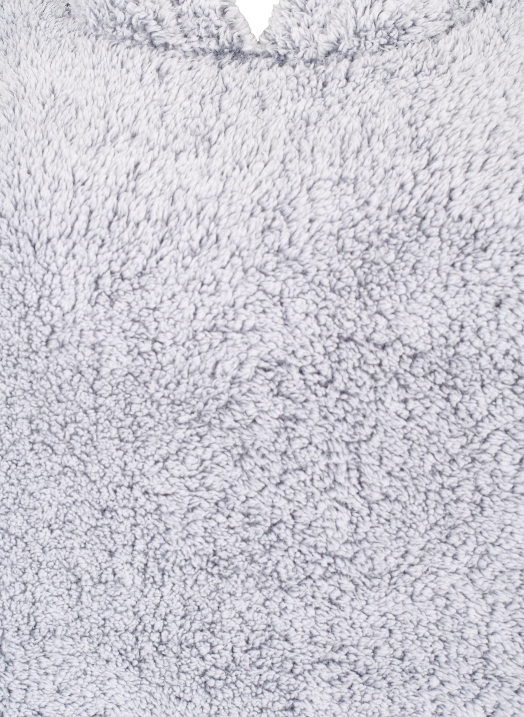 Zizzi Oversized teddy jurk met zak, Grey Melange, Packshot image number 2