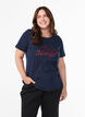 Kerst T-shirt van biologisch katoen, Blauw, Model image number 0