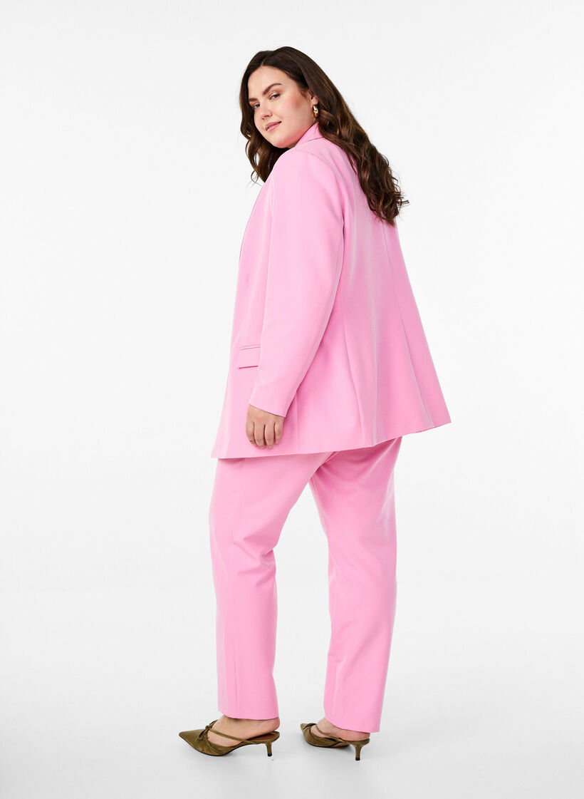 Broek met zakken en rechte pijpen, Roze, Model image number 1