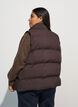 Korte puffer bodywarmer met hoge kraag, Bruin, Model image number 2