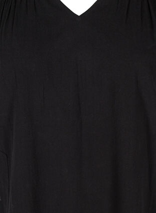 Katoenen tuniek met korte mouwen, Black, Packshot image number 2