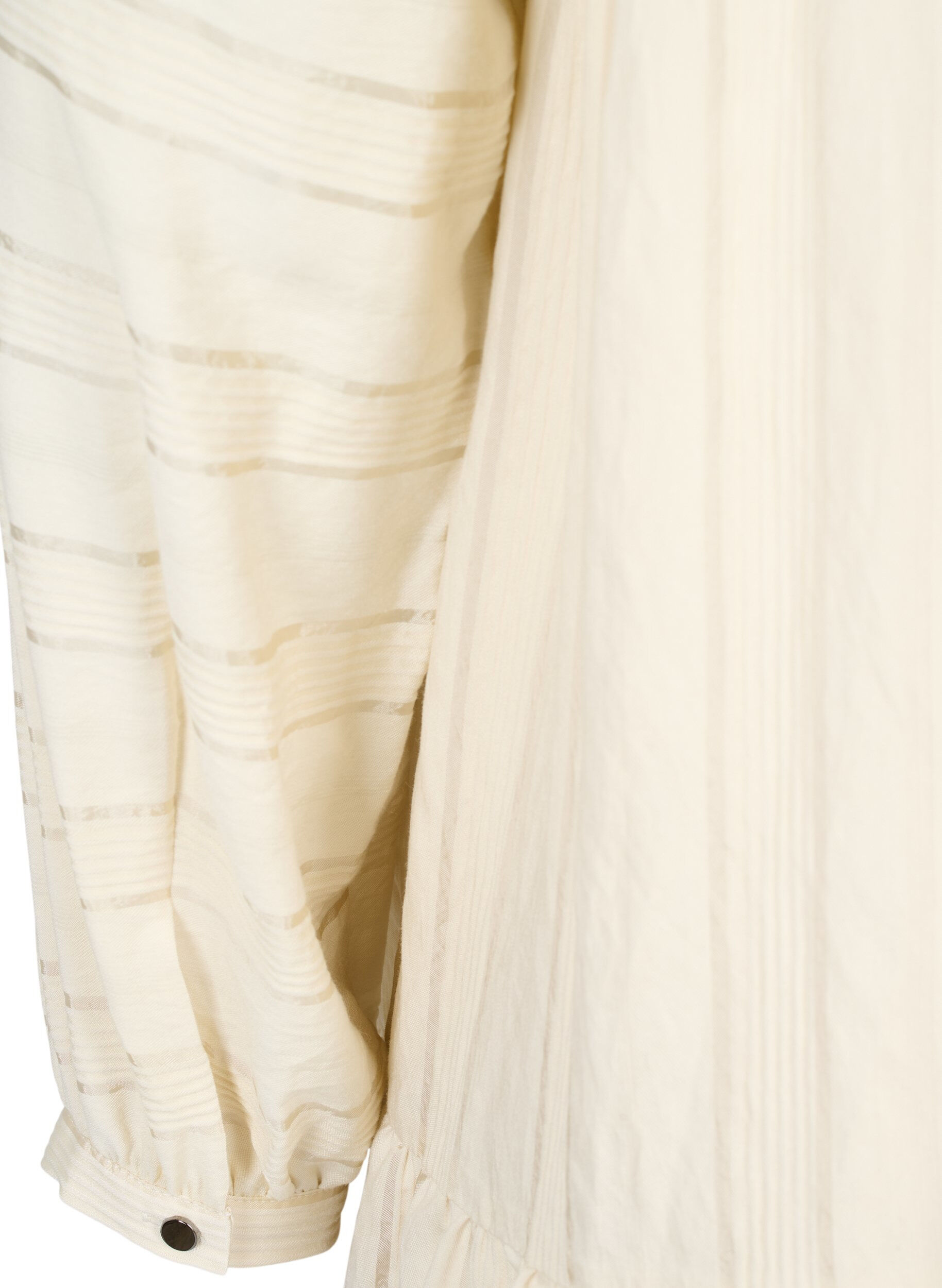 Zizzi Gedessineerde viscose tuniek met knopen en lange mouwen, Fog, Packshot image number 3