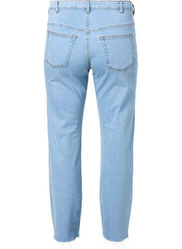 High waist Gemma jeans met gat op de knie, Ex Lgt Blue, Packshot image number 1