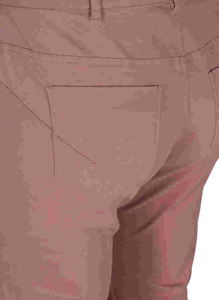 Denim capri broek met klinknagels, Dark Rose, Packshot image number 3