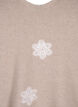 Gebreide blouse met geborduurde bloemen, Simply Taupe Mel., Packshot image number 2