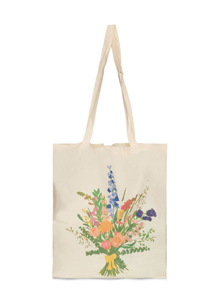 Tote bag met print, Groen, Packshot image number 0