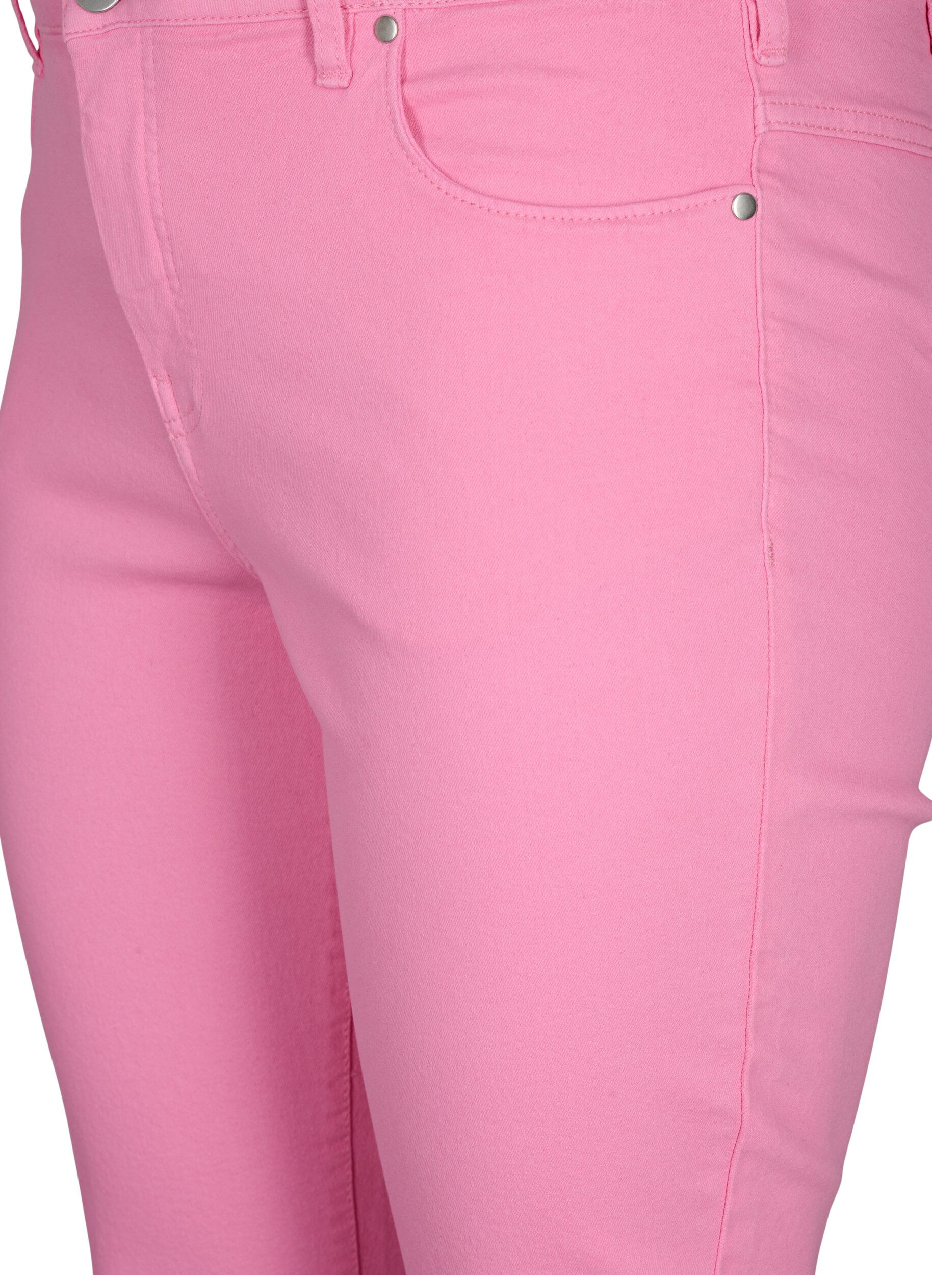Zizzi Strakke Emily capri broek, Rosebloom, Packshot image number 2