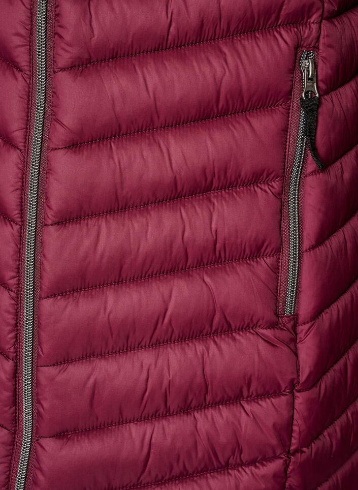 Lichtgewicht jas met zakken en afneembare capuchon, Rood, Packshot image number 3