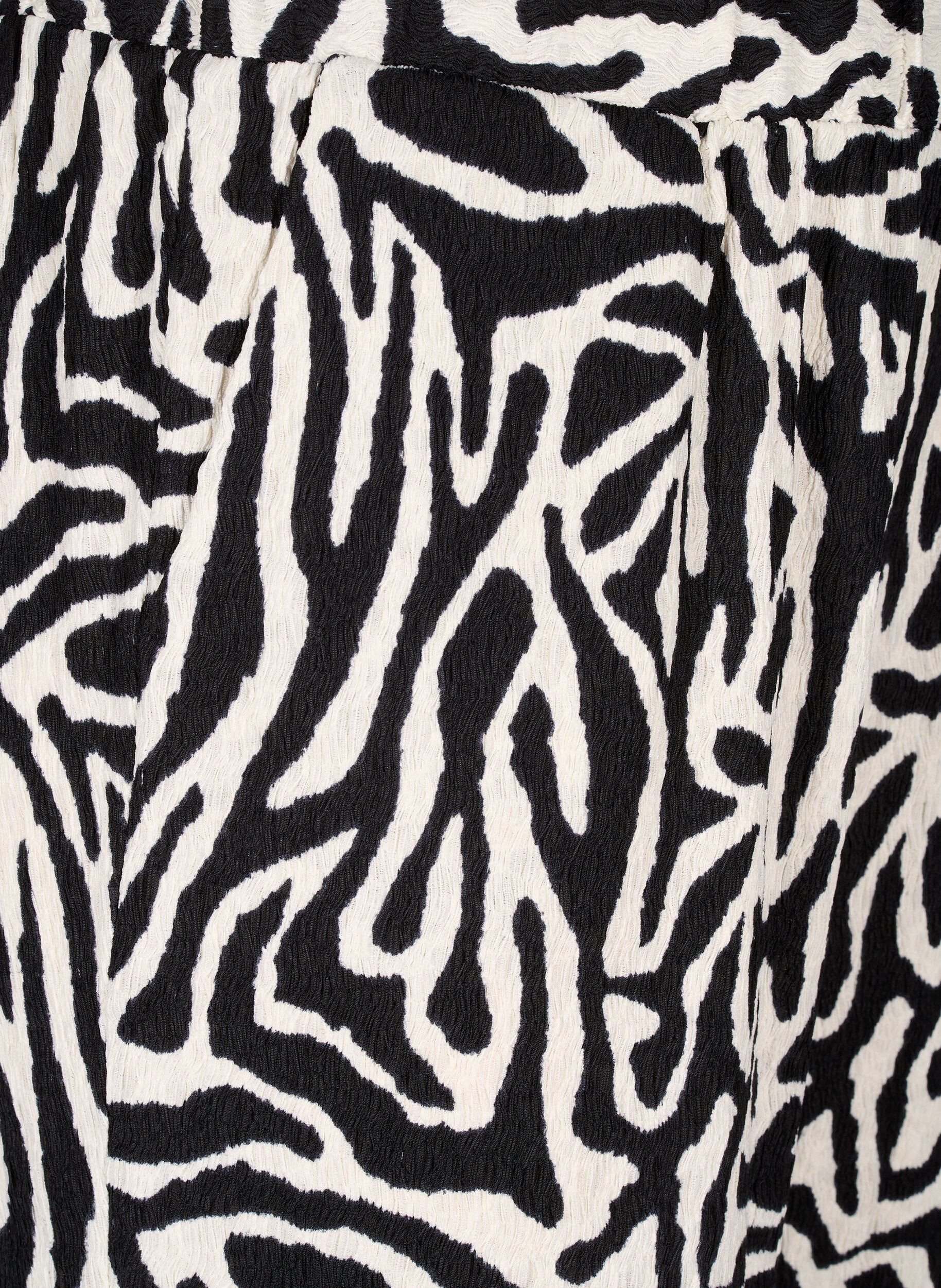 Zizzi Broek met zebraprint, Zwart, Packshot image number 2