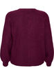 Vest met V-hals en ribstructuur, Paars, Packshot image number 1
