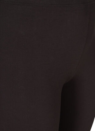Viscose legging met 3/4 lengte en kant, Black, Packshot image number 2