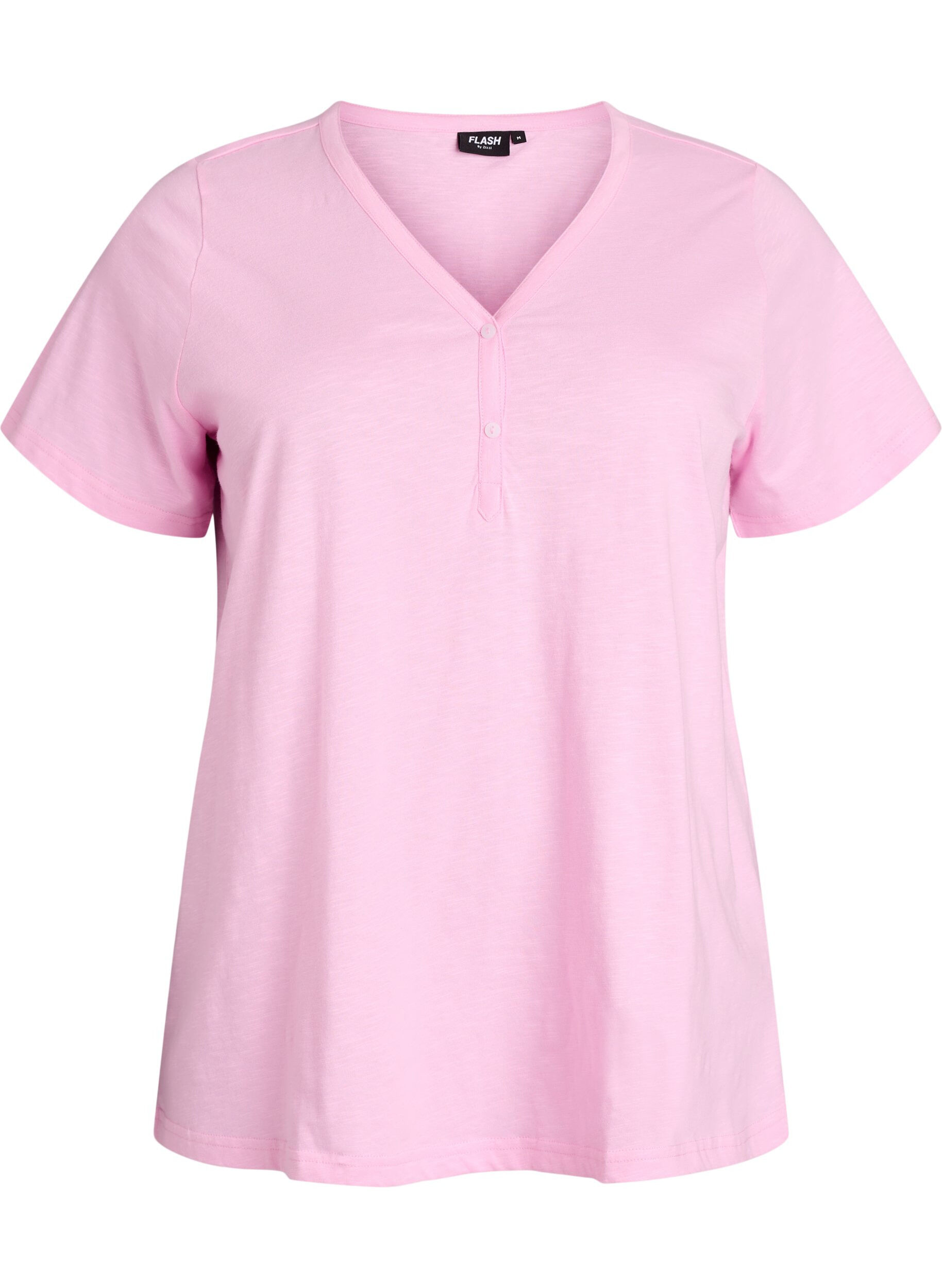 FLASH - T-shirt met knoopdetail