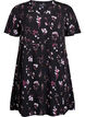 Korte jurk met bloemenprint, Zwart, Packshot image number 0